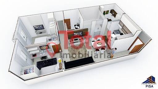 Apartamento à venda com 2 quartos, 74m² - Foto 3