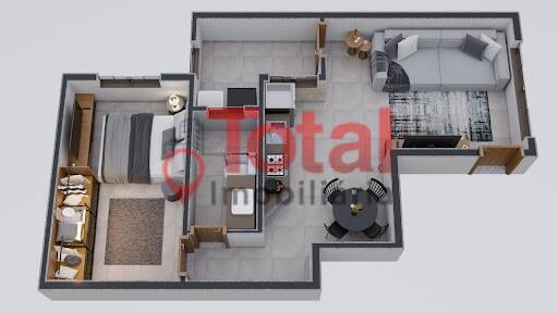 Apartamento à venda com 1 quarto, 46m² - Foto 3