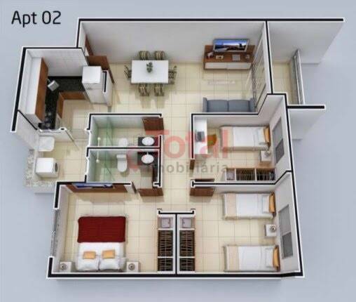 Apartamento à venda com 3 quartos, 135m² - Foto 1